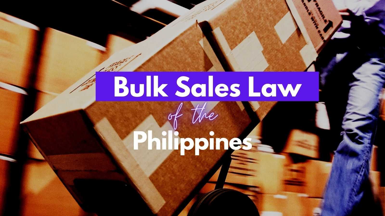 The Bulk Sales Law of the Philippines (Republic Act 3952)